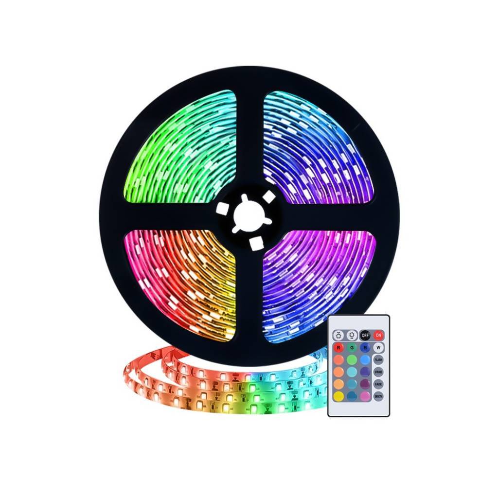 Tira luz LED RGB USB 5 metros c/control