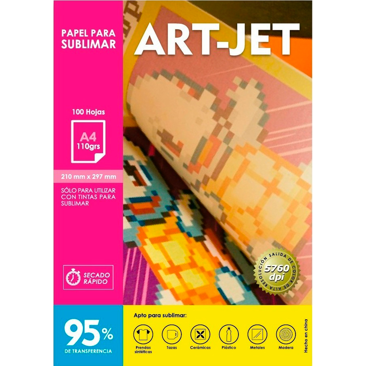 Papel sublimacion premium x100 hojas Mate 100grs